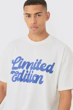 Oversized Limited Edition Puff Print T-shirt & Short Set | BoohooMAN UK
