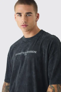 Oversized Limited Edition Wash T-shirt | BoohooMAN UK