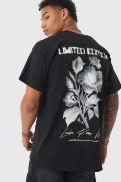 Oversized Limited Edition Floral Print T-shirt | BoohooMAN UK