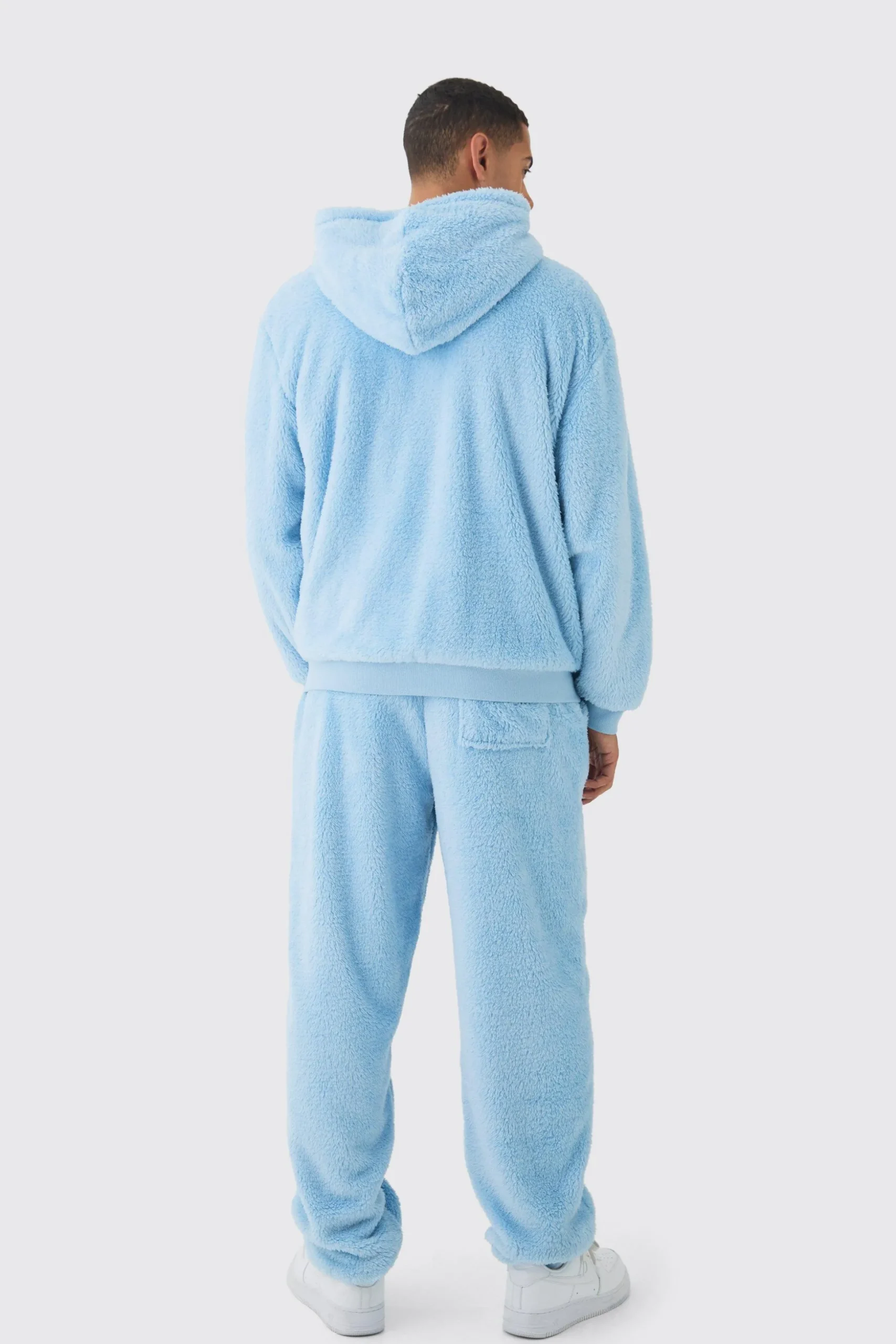 Oversized Limited Edition Embroidered Teddy Borg Cuffed Joggers | BoohooMAN UK