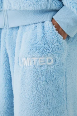 Oversized Limited Edition Embroidered Teddy Borg Cuffed Joggers | BoohooMAN UK