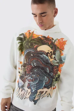 Oversized Limited Edition Tattoo Graphic Hoodie | BoohooMAN UK