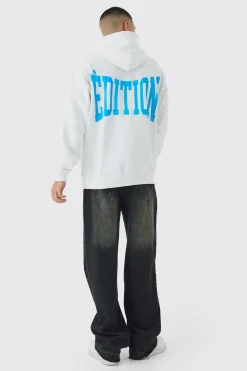 Oversized Limited Edition Back Print Hoodie | BoohooMAN UK