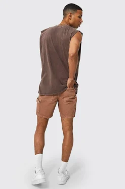 Oversized Limited Graphic Overdye Tank | BoohooMAN UK