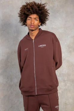Oversized Limited Heavyweight Bomber | BoohooMAN UK