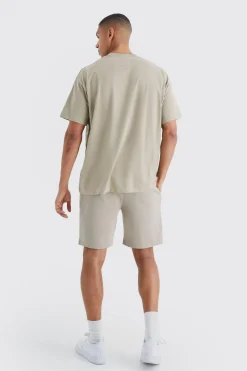 Oversized Limited Premium Short Set | BoohooMAN UK