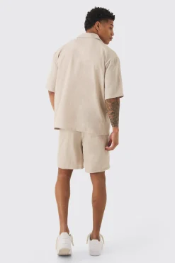 Oversized Linen Deep Pocket Shirt | BoohooMAN UK