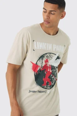 Oversized Linkin Park Band License Print T-Shirt | BoohooMAN UK