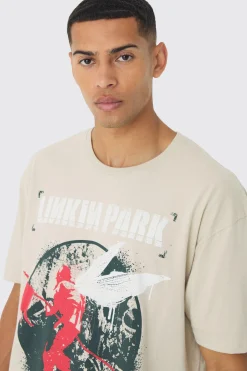 Oversized Linkin Park Band License Print T-Shirt | BoohooMAN UK