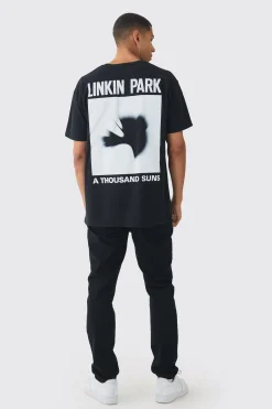 Oversized Linkin Park Band License Print T-Shirt | BoohooMAN UK