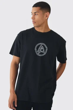 Oversized Linkin Park Band License Print T-Shirt | BoohooMAN UK