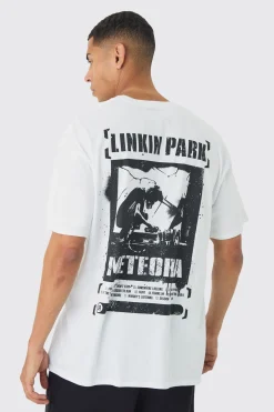 Oversized Linkin Park Band License Print T-Shirt | BoohooMAN UK