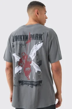 Oversized Linkin Park Wash License T-shirt | BoohooMAN UK