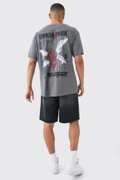 Oversized Linkin Park Wash License T-shirt | BoohooMAN UK
