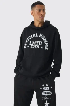 Oversized LMTD Print Hoodie | BoohooMAN UK