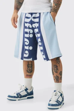 Oversized Long Length Official Loopback Shorts | BoohooMAN UK