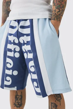 Oversized Long Length Official Loopback Shorts | BoohooMAN UK