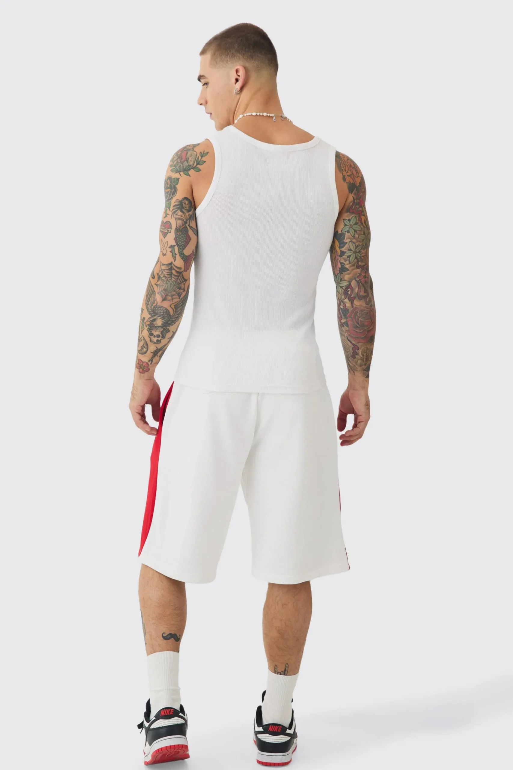 Oversized Long Length Official Loopback Shorts | BoohooMAN UK
