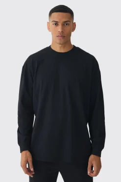 Oversized Long Sleeve Crew Neck T-shirt | BoohooMAN UK