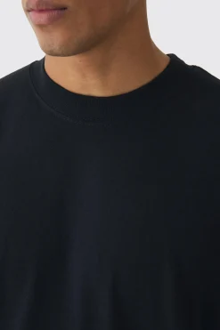 Oversized Long Sleeve Crew Neck T-shirt | BoohooMAN UK