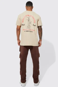Oversized Looney Tunes Overdye T-shirt | BoohooMAN UK