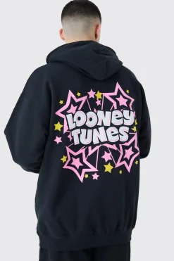Oversized Looney Tunes Taz Multi Print License Hoodie | BoohooMAN UK
