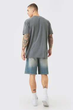 Oversized Lord Of The Rings Wash License T-shirt | BoohooMAN UK