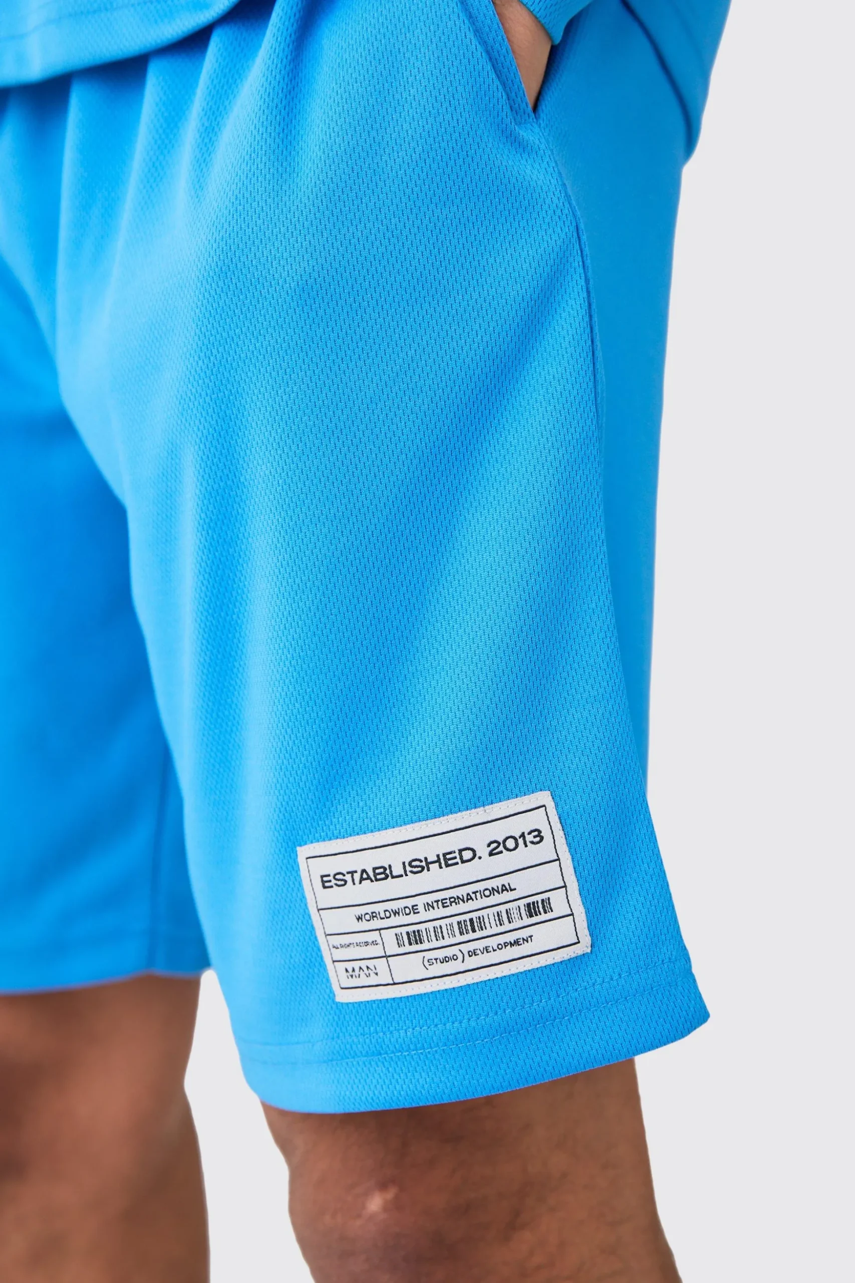 Oversized Los Angeles Rugby Mesh Polo & Mesh Shorts Set | BoohooMAN UK