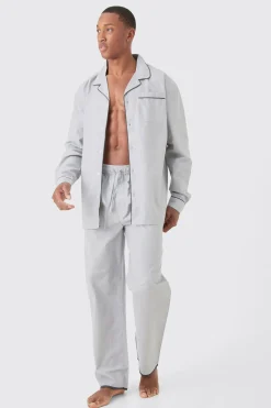 Oversized Lounge Shirt & Bottom Set | BoohooMAN UK