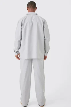 Oversized Lounge Shirt & Bottom Set | BoohooMAN UK