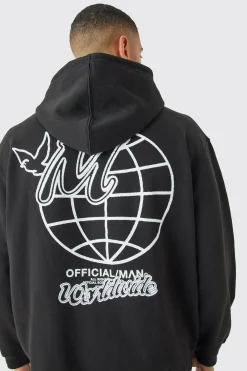 Oversized M Graphic Hoodie | BoohooMAN UK