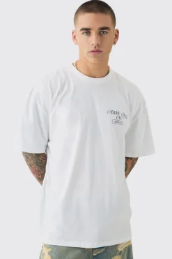Oversized Malibu Tree Print T-shirt | BoohooMAN UK