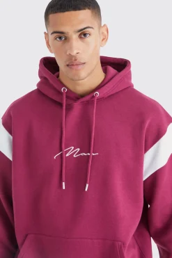 Oversized Man Colour Block Hooded Tracksuit | BoohooMAN UK