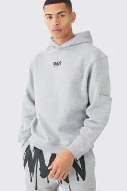 Oversized Man Drip Multi Pocket Hooded Tracksuit | BoohooMAN UK