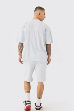 Oversized Man Graffiti T-shirt And Short Set | BoohooMAN UK