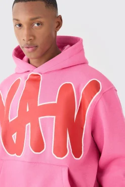 Oversized Man Graphic Hooded Tracksuit | BoohooMAN UK