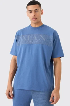 Oversized Man Official Mesh Layer T-shirt | BoohooMAN UK