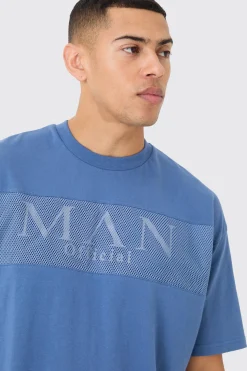 Oversized Man Official Mesh Layer T-shirt | BoohooMAN UK