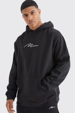 Oversized Man Signature Over The Head Hoodie | BoohooMAN UK