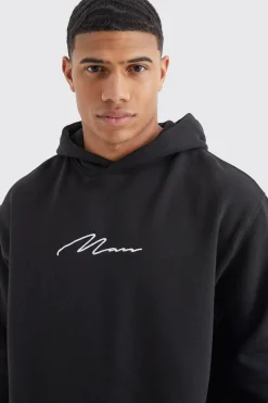 Oversized Man Signature Over The Head Hoodie | BoohooMAN UK