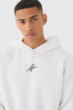 Oversized Man Signature Varsity Hoodie And Basketball Short Tracksuit | BoohooMAN UK