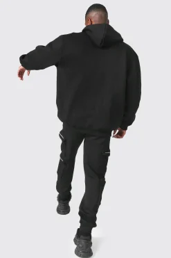 Oversized Man Utility Hooded Tracksuit | BoohooMAN UK