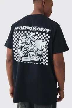 Oversized Mario Kart Racing License T-shirt | BoohooMAN UK