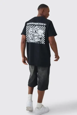 Oversized Mario Kart Racing License T-shirt | BoohooMAN UK