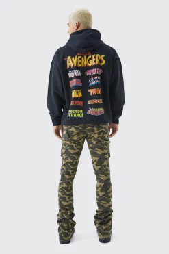 Oversized Marvel Avengers License Hoodie | BoohooMAN UK