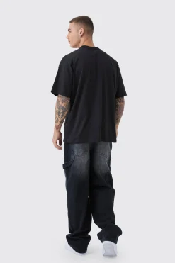 Oversized Marvel Black Panther License Print T-Shirt | BoohooMAN UK