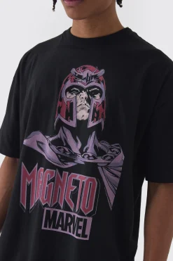 Oversized Marvel Magneto License Print T-Shirt | BoohooMAN UK