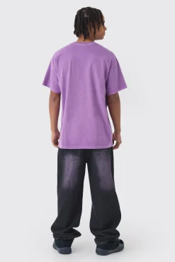 Oversized Marvel Venom Wash License Print T-Shirt | BoohooMAN UK