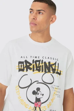 Oversized Mickey Mouse Disney License T-shirt | BoohooMAN UK