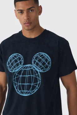 Oversized Mickey Mouse Disney License Print T-shirt | BoohooMAN UK